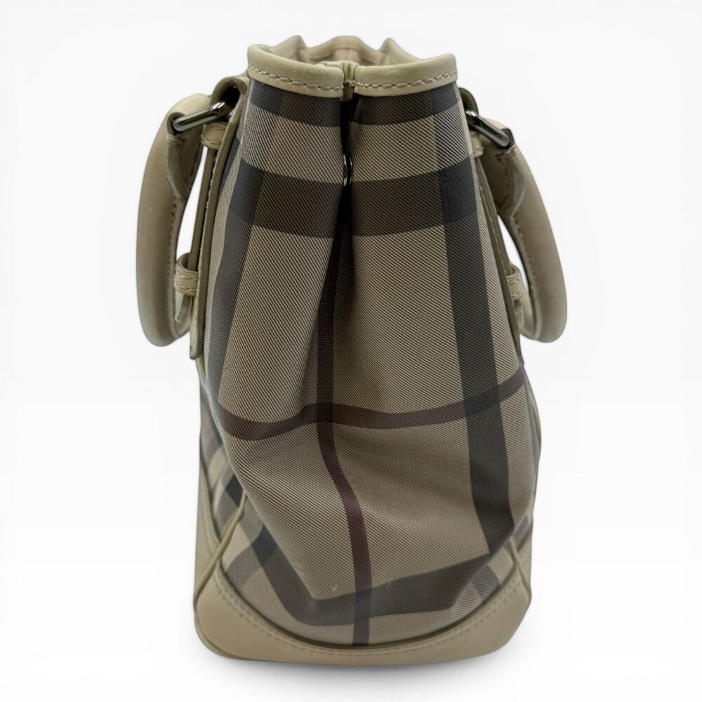 Burberry Authentic Large Smoke House Check Canvas Tote W Dustbag & Certificate - Picture 4 of 16